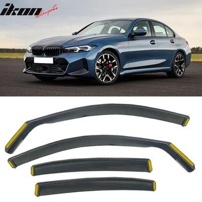 Se adapta a BMW G20 Serie 3 G80 M3 Sedán 19-26 Visera Ventana Lateral Deflectores en Canal Foto 1 de 4