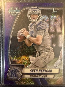 2024 Bowman Chrome University #162 Seth Henigan Purple Shimmer Refractor - Bild 1 von 1