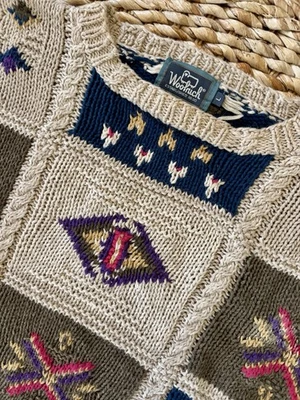 Vintage Woolrich Men’s Aztec Sweater 80s 90s Large - Image 1 of 4