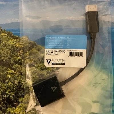 LOTE DE 10 nuevos adaptadores V Seven V7 Displayport a DVI hembra - negro CBLDPDVI Foto 1 de 3