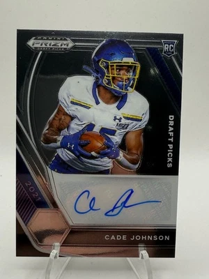 2021 PANINI PRIZM DRAFT PICKS SILVER AUTO CADE JOHNSON  - Image 1 of 2