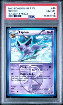 2013 Pokemon Plasma Freeze # 48 Espeon Non Holo PSA 8 Card NM-MT Trusted Seller! - Image 1 of 2