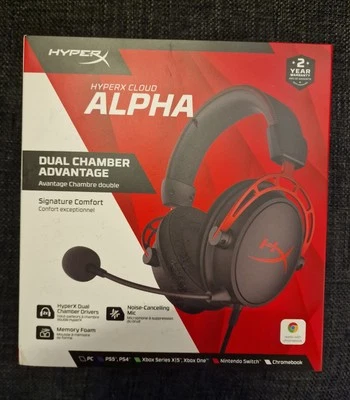 HyperX Cloud Alpha Gaming-Headset - Schwarz/Rot unbenutzt u. noch ovp Kopfhörer  - Bild 1 von 4