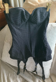 Agent Provocateur Tatiana Corset - Black 34C Garter Suspenders "Knickers Forever