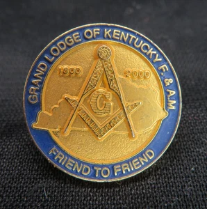 Gran Logia Masónica de Kentucky F&A.M. Pin de amigo a amigo - Imagen 1 de 4