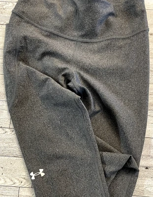 Leggings femininas Under Armour XS XSMALL cinza urze claro bolso cintura alta - Imagem 1 de 4