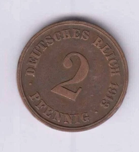GERMANY DEUTSCHLAND 2 Pfennig 1913J (AH498) - Picture 1 of 2