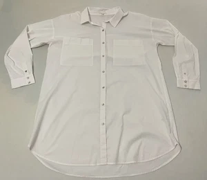 Camicia lunga media Eileen Fisher cotone biologico lavato colletto popeline - Foto 1 di 8
