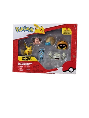 Pokemon Battle Ready 6 figuras paquete múltiple Pikachu Cleffa Omanyte Kabuto Geodude Foto 1 de 4
