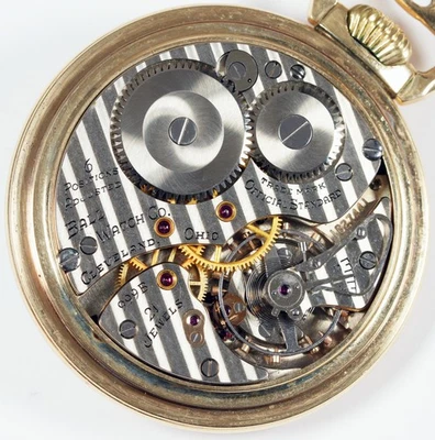 BALL HAMILTON 999B SCARCE STRIPED DAMASKEEN 21 JEWEL 16S RAILROAD POCKET WATCH - Image 1 of 4