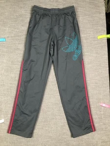 Adidas Originals Track Pants Mens Medium Gray Trefoil Logo 3-Stripes Athletic - Picture 1 of 11