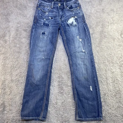 BKE BUCKLE AIDEN Mens Jeans Sz 28x32 Low Rise Bootcut  Denim Distressed Thrashed - Image 1 of 4