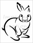 RABBIT Bunny Easter Spring Cute 8.5" x 11" Reusable Stencil Sheet S627