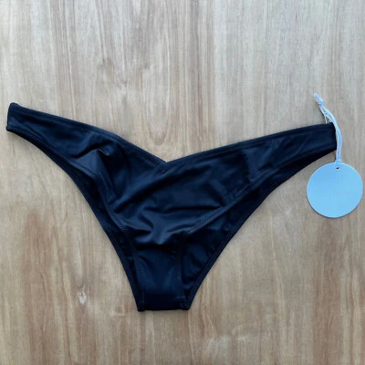 Parte inferior de bikini TORI PRAVER SPENCER BOTTOM para mujer forrada negra talla L nueva con etiquetas Foto 1 de 4