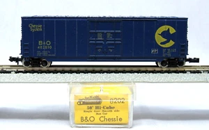 ROUNDHOUSE #8202 Scala N Chessie System B&O Modern 50' Hi-Cube Box Auto, C8 - Foto 1 di 2