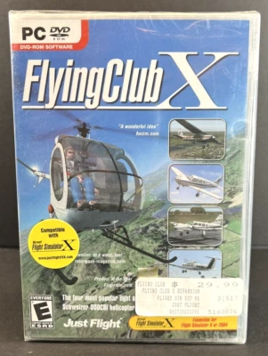 Sealed Flying Club X (PC DVD-ROM, 2007) Complete Microsoft Flight Simulator X - Image 1 of 4