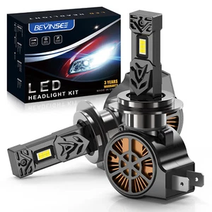 For BMW E60 E61 2x H7 LED Headlight Bulbs 100W 20000LM 6000K White High Low Beam - Picture 1 of 10