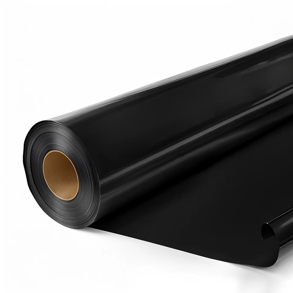 Baufolie Typ 200/300 Estrichfolie Abdeckfolie PE 4x25m 100m² Schwarz wasserfest - Bild 1 von 4