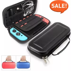 Tragetasche Tasche für Nintendo Switch Kohlefaser Hart Tragbar Etui Spieltasche - Bild 1 von 12