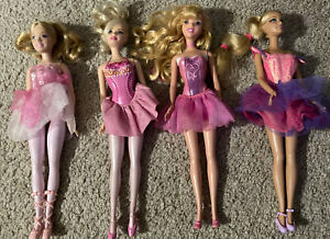 Lot of 4 Ballerina Barbies - includes Sleeping Beauty