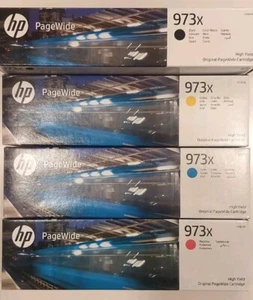 KIT Completo CARTUCCE ORIGINALI HP 973X (per hp pw pro 452/mfp 477 Exp 2027 - Photo 1/2