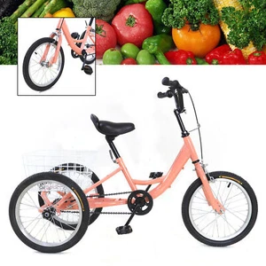 Triciclo Infantil 16 Pulgadas 3 Ruedas Bicicleta Cruiser Bike con Cesta Grande 7-10 Años - Imagen 1 de 12