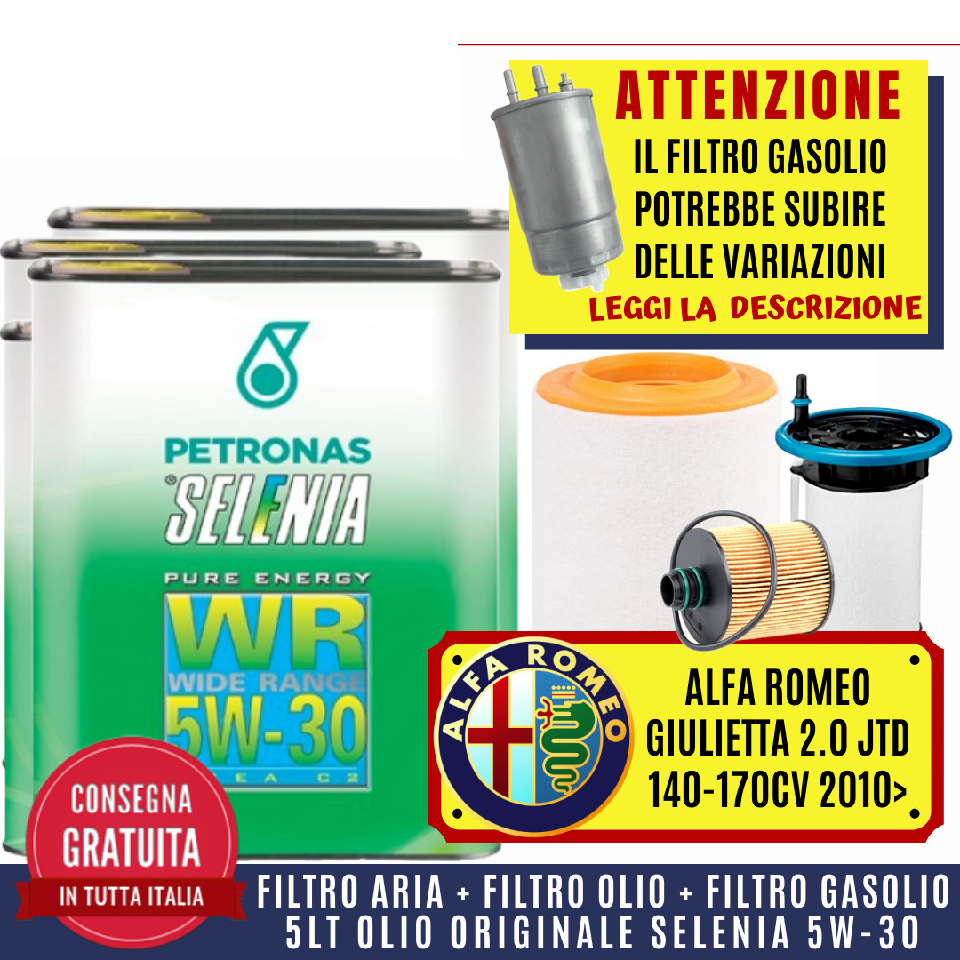 Kit Tagliando 4 Filtri 5 Litri Olio Originale GM 5w30 Opel Astra J 1.7 CDTi - Foto 11