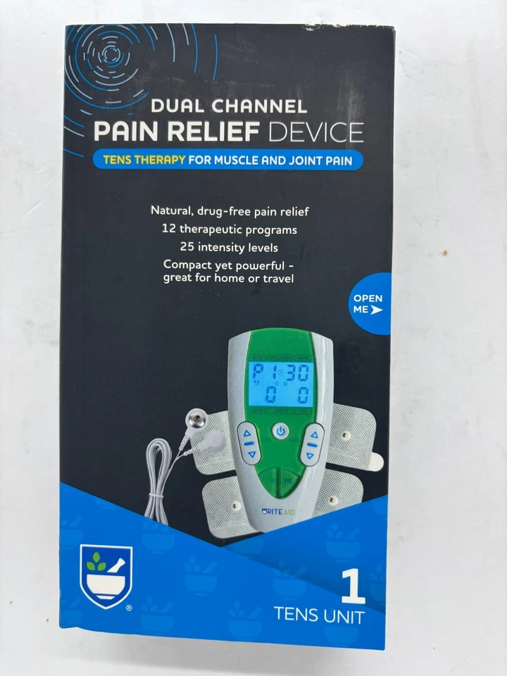 DUAL CHANNEL PAIN RELIEF DEVICE TENS THERAPY,  Pad EXP 9/26, FAST FREE SHIPPING! - Image 1 of 1