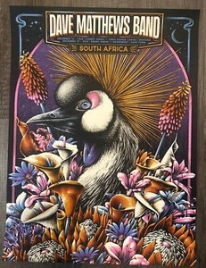 DAVE MATTHEWS BAND 2023 South Africa 🌺 Concert Poster By Twin Home #’d 71/415 - Picture 1 of 5