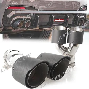 2x Carbon Fiber Exhaust Muffler Tips for BMW G30 540i 530i M Sport 2017-2023 - Bild 1 von 13
