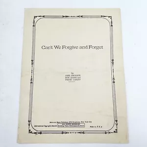Can't We Forgive and Forget Noten Vintage Faye Dworkin Bob Adams & Capano - Bild 1 von 3
