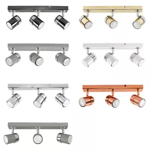 Luces de techo de 3 vías foco ajustable montaje cocina bombillas LED GU10 - Imagen 1 de 50