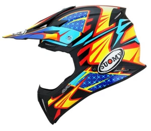Motorcycle Helmet Cross SUOMY X-WING Duel Blue Red Size M Helmet Casque - Picture 1 of 2