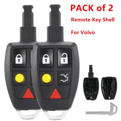 2XFor Volvo C30 C70 S40 V50 2004 2005 2006 2007 Key Fob Remote Shell KR55WK49259 - Image 1 of 4