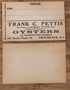 CRATE TAG Providence Rhode Island Frank Pettis Narragansett Bay Oysters Version - Picture 1 of 1