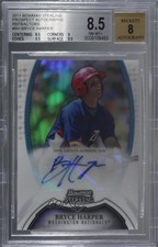 2011 Bowman Sterling Prospect Refractor /199 Bryce Harper #BSP-BH BGS 8.5 Auto