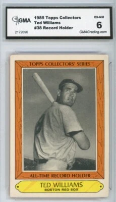 1985 Topps Collectors Series Ted Williams All-Time Record #38 GMA Graded 6 EX-NM - Image 1 of 2