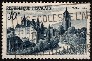 France Stamp Scott # 658 Very Fine - 30f Indigo Chateau Bontemps Issue Nice! - Picture 1 of 1