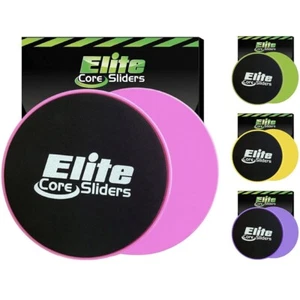 Elite Sportz Core Sliders Dual Sided Gliding Discs For Carpet and Hardwood - Picture 1 of 8