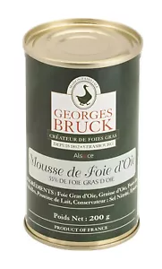 GEORGES BRUCK - ESTRASBURGO - Mousse de hígado de ganso - Lata cilíndrica 7,05 oz / 200 gr - Imagen 1 de 2