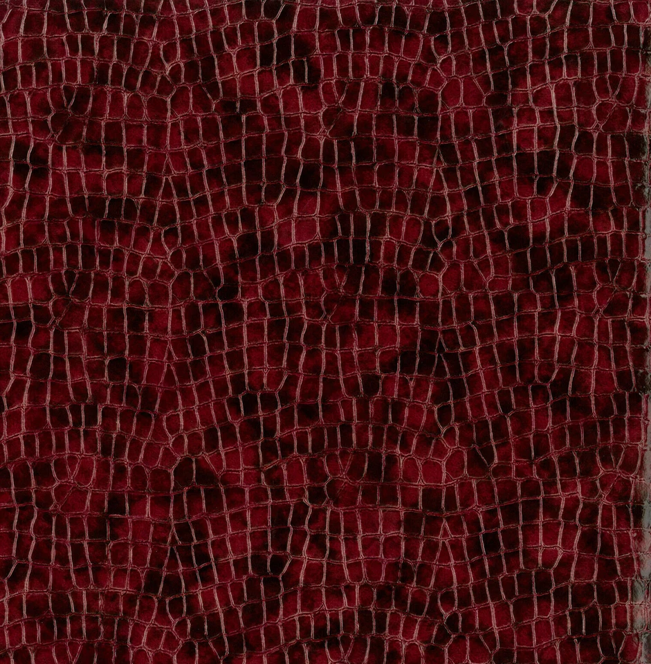 Komodo Cabernet Red Crocodile Glaze Textured Vinyl Upholstery Fabric 7448-860 - Image 1 of 1