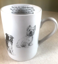 Elgate Dog Lovers Black & White Ceramic Mug  Excellent Condition  11 x 10cm
