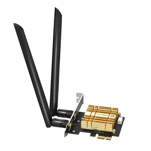 AX210 WiFi 6E Bluetooth PCIe Adapter Desktop Windows 10 11 Netzwerkkarte 2400Mbps - Bild 1 von 10