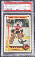 1987 Topps Sticker  Ron Hextall PSA 10 Rookie Philadelphia Flyers