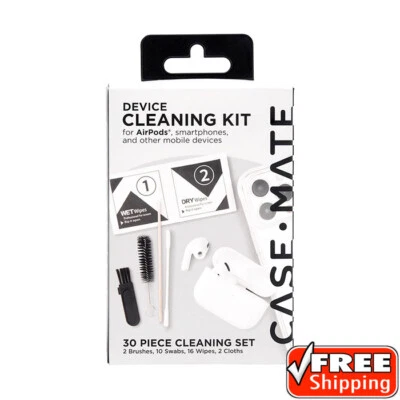 Kit de limpieza de dispositivos Case Mate para AirPods iPhones iPads iPods toallitas/paños/cepillo Foto 1 de 3