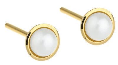 Ernstes Design Evia  Ohrringe E477  mit Perlen Edelstahl goldfarben - Bild 1 von 3