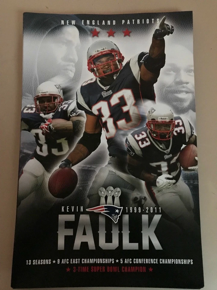Pôster Kevin Faulk New England Patriots HOF - 3x Campeão do Super Bowl XXXVI (36) - Imagem 1 de 1