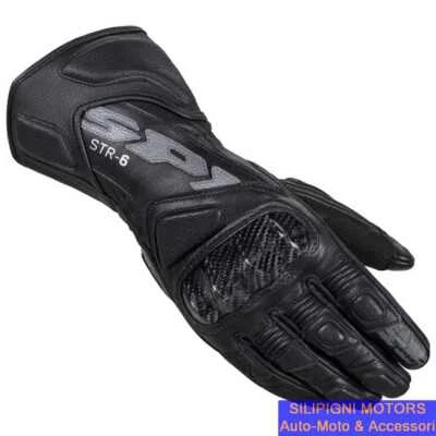 SPIDI A221 GUANTO IN PELLE STR-6 Colore 026 Nero Racing Per Moto