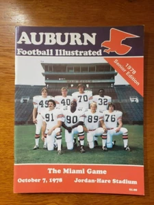 1978 Auburn Tigers Vs Miami Hurricanes Football Program - Picture 1 of 2