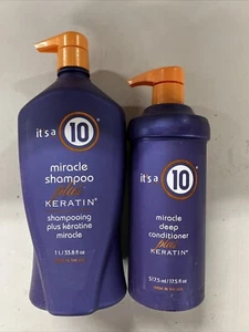It's A 10 Miracle Shampoo Plus Keratin Shampoo 33.8oz- Deep Conditioner 17oz DUO - Picture 1 of 2